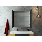 Зеркальный шкаф Континент Mirror Box LED черный МВК052 Зеркальный шкаф Континент Mirror Box LED черный МВК052